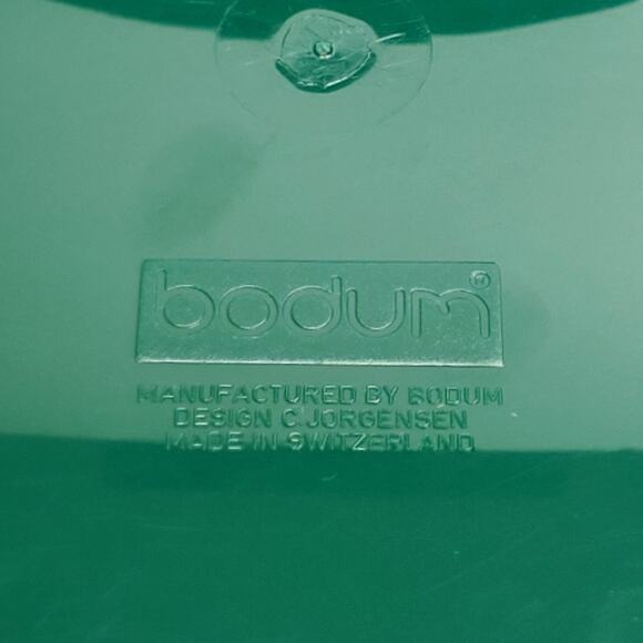 Vtg Bodum Melamine 4 Pc Dinner Plates Green Swiss Made Plasticware Picniccore - Picture 8 of 9
